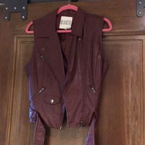 BB Dakota red faux leather vest. Size M never worn